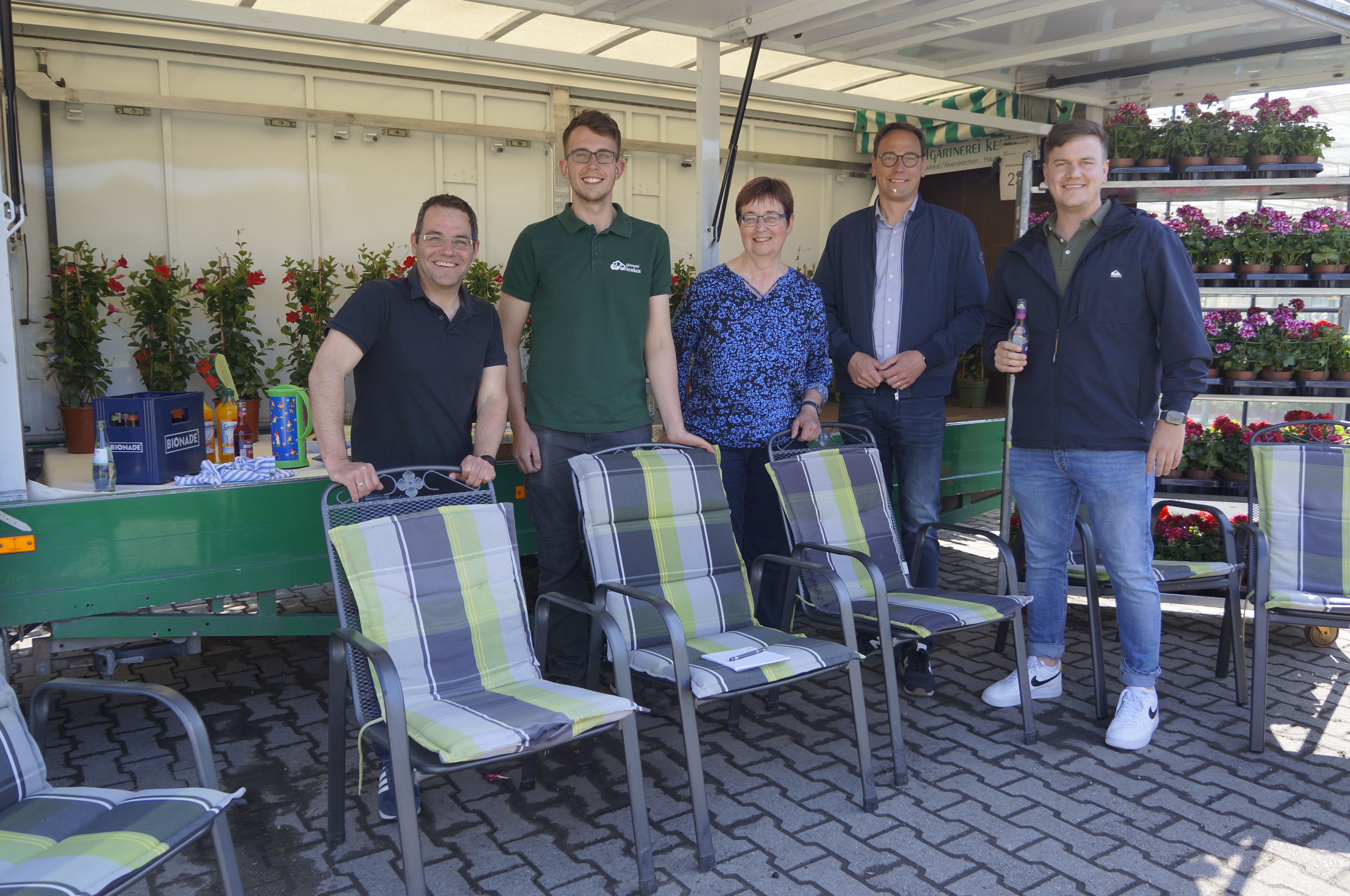 Werner Lemberg, Martin Kemker, Gerlinde Kemker, Markus Hner und Florian Esslage (v.l.n.r.)